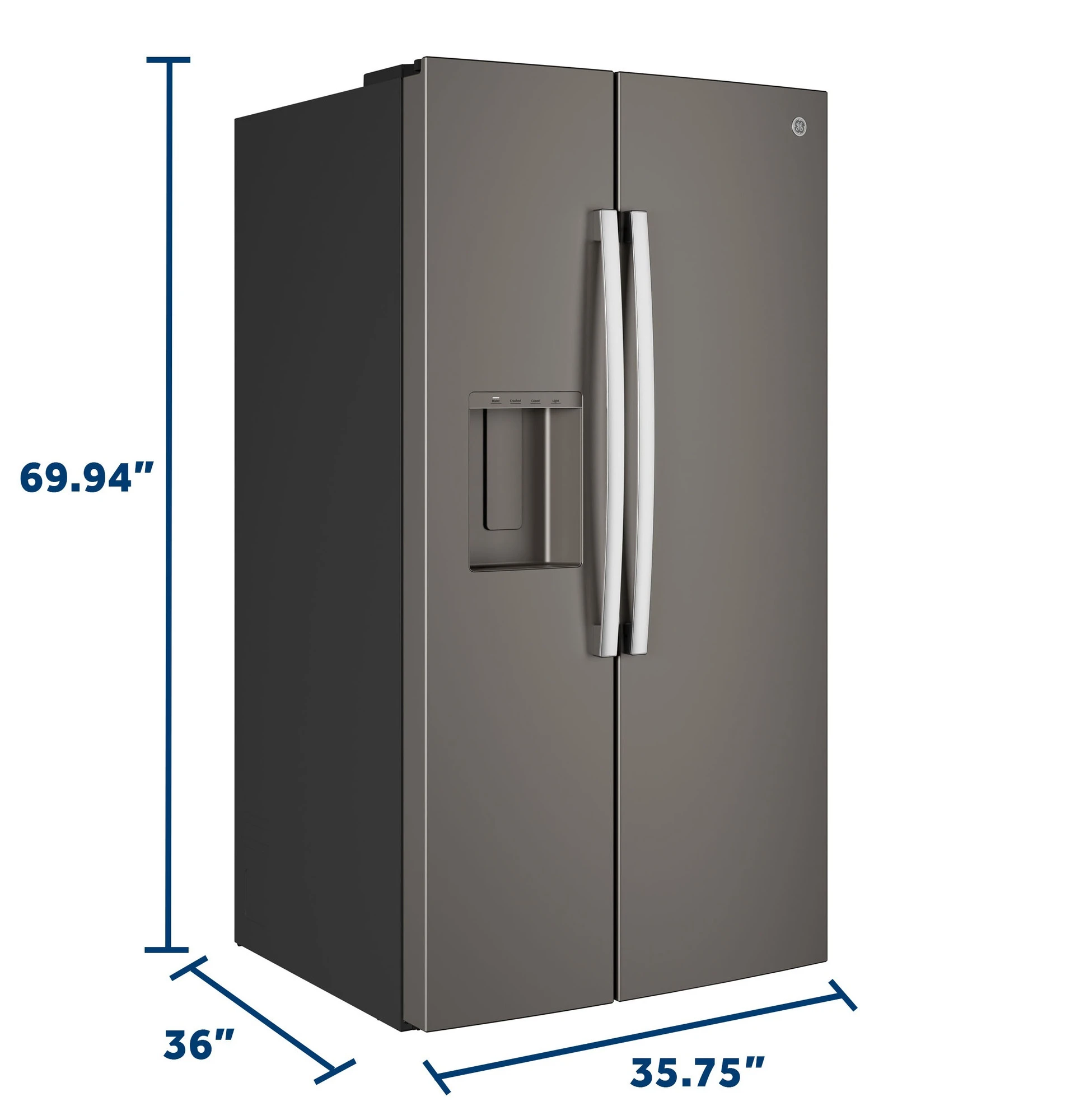 27.9 Cu. Ft. Side-By-Side Refrigerator with Extra Tall Dispenser and In-Door Icemaker GSS28NMYES