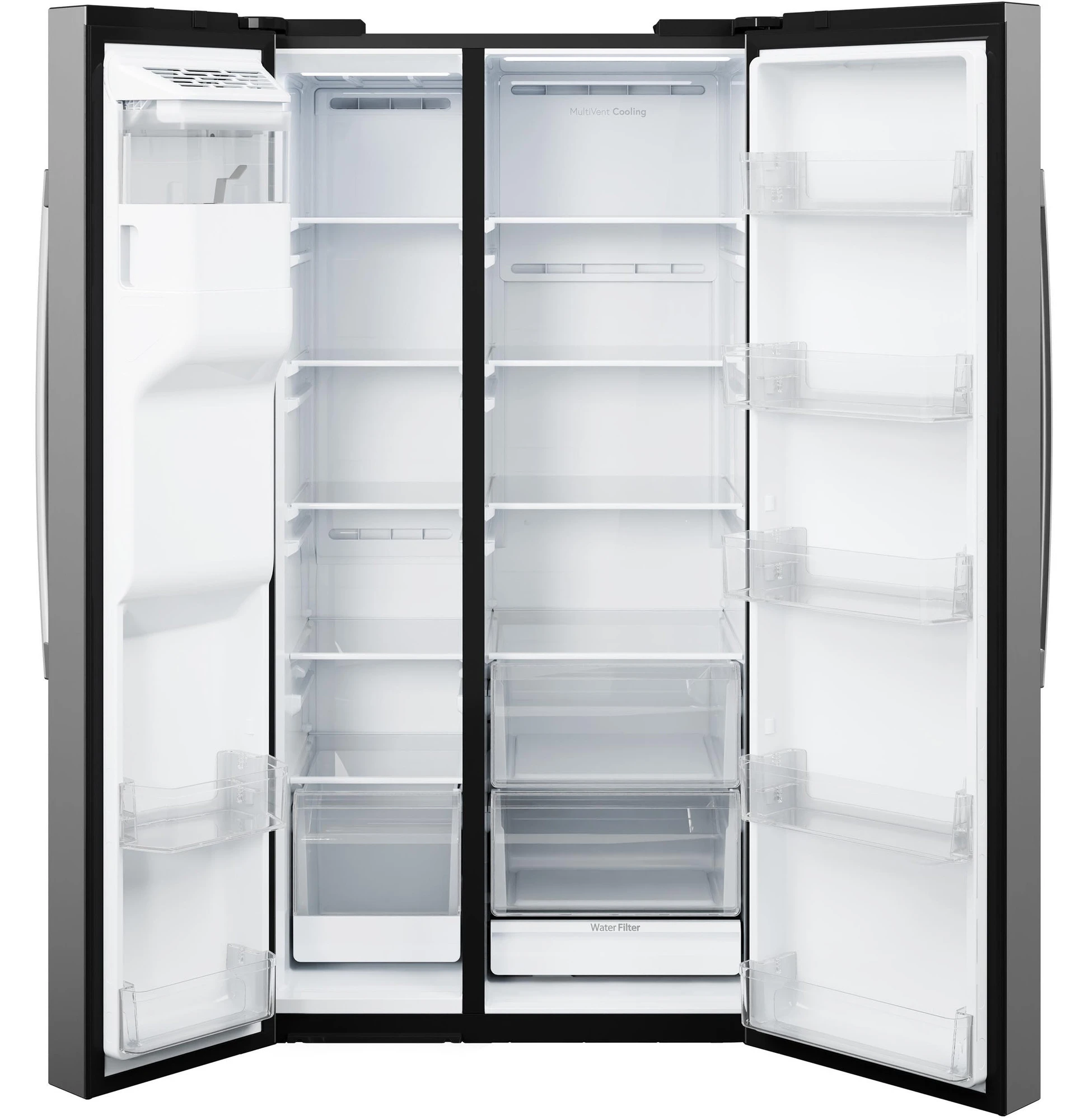 Ge® 27.9 Cu. Ft. Side-by-side Refrigerator With Extra Tall Dispenser And In-door Icemaker GSS28NYYFS