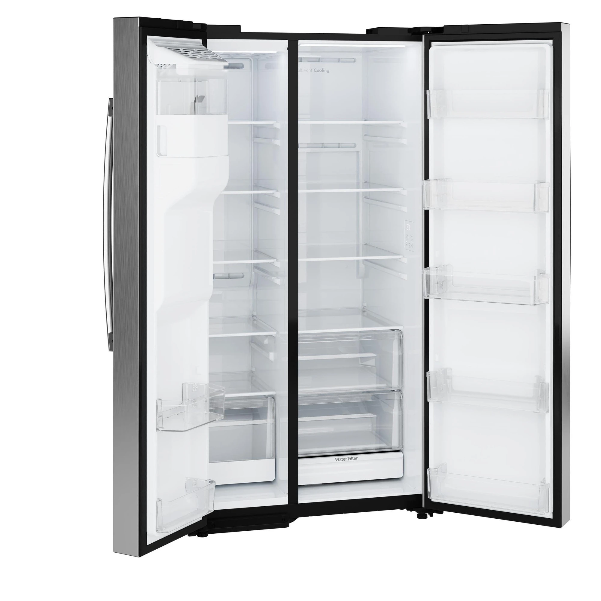 Ge® 27.9 Cu. Ft. Side-by-side Refrigerator With Extra Tall Dispenser And In-door Icemaker GSS28NYYFS