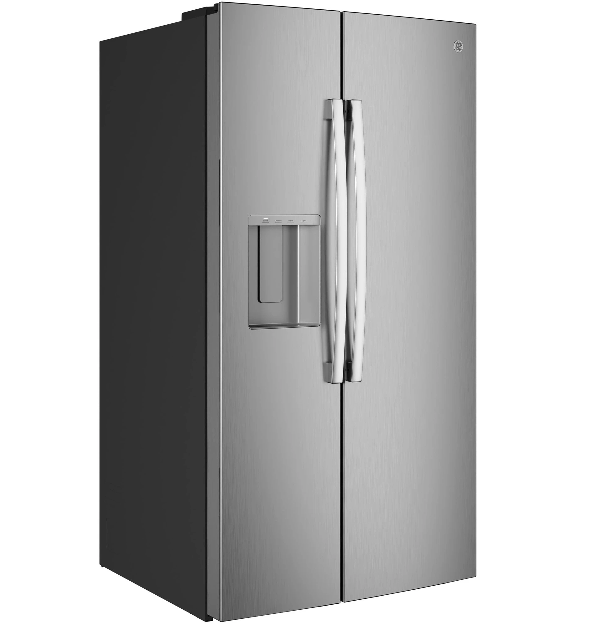 GE® 27.7 Cu. Ft. Side-By-Side Refrigerator with LED Light Walls and Extra Tall Dispenser view 3