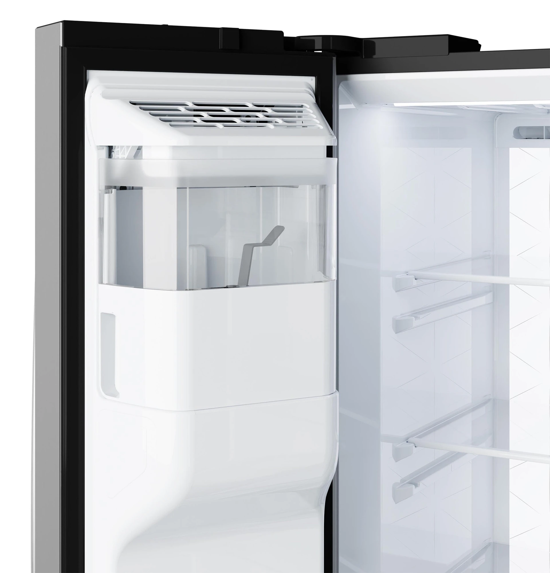 GE® 27.7 Cu. Ft. Side-By-Side Refrigerator with LED Light Walls and Extra Tall Dispenser view 11