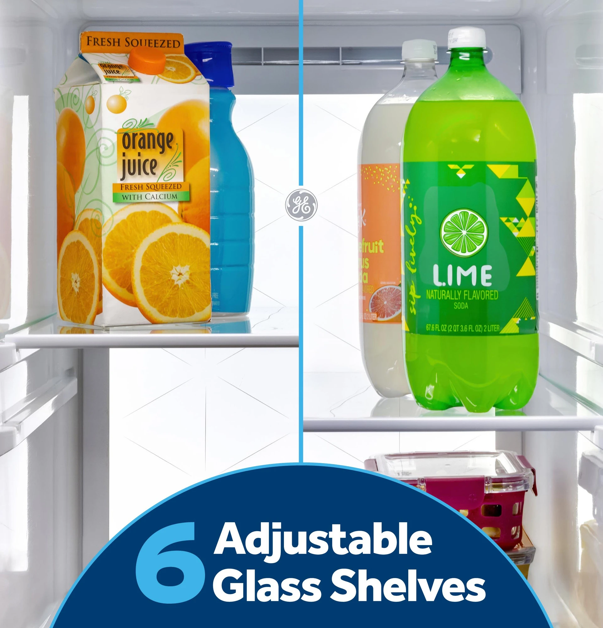 GE® 27.7 Cu. Ft. Side-By-Side Refrigerator with LED Light Walls and Extra Tall Dispenser view 19