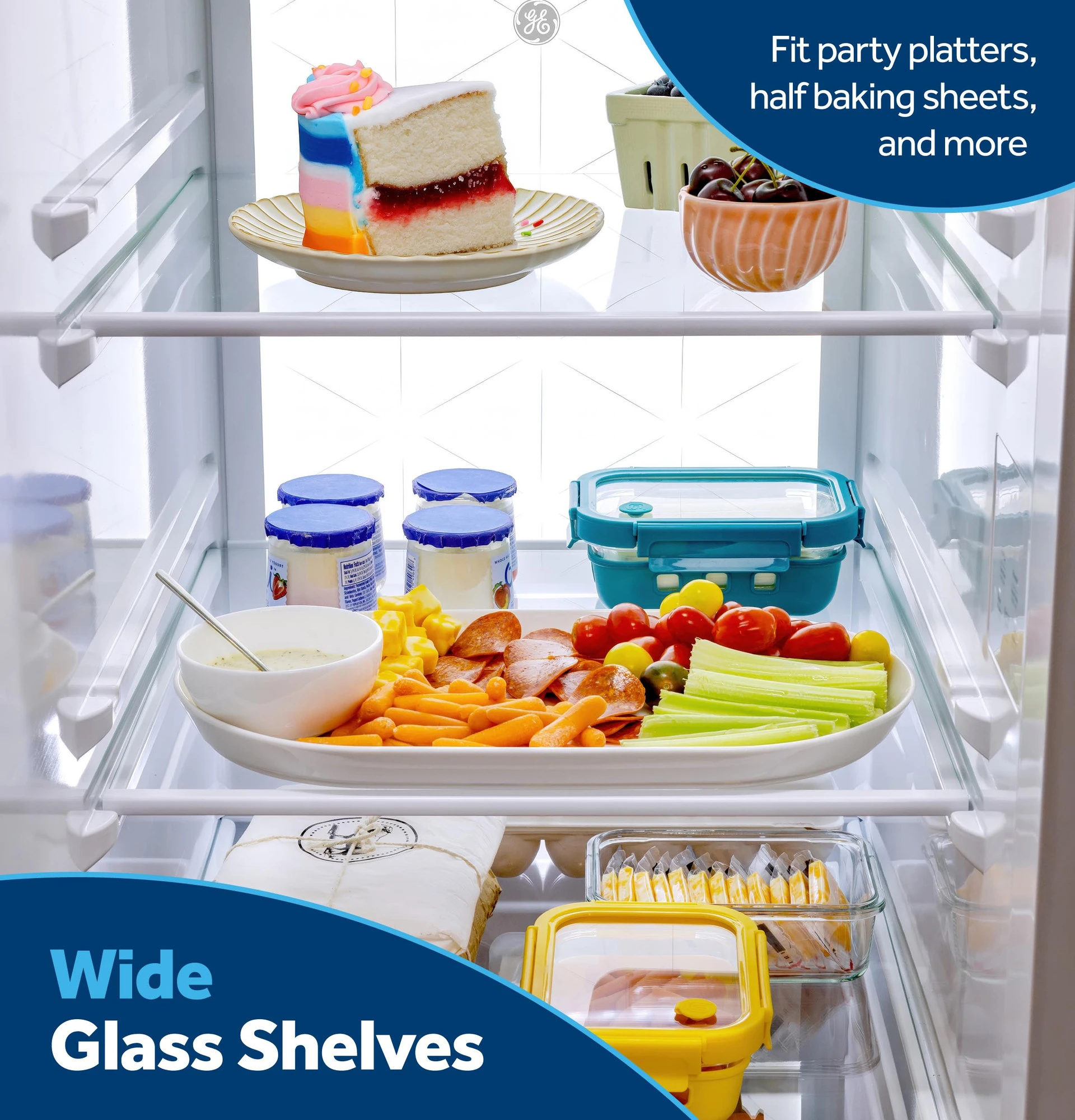 GE® 27.7 Cu. Ft. Side-By-Side Refrigerator with LED Light Walls and Extra Tall Dispenser view 20