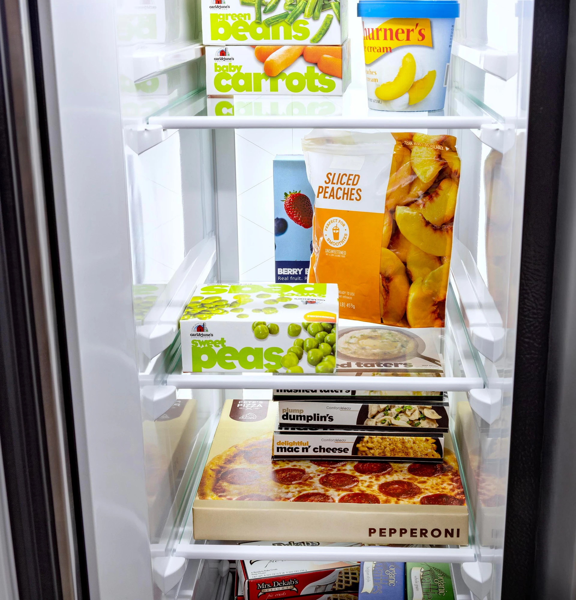 GE® 27.7 Cu. Ft. Side-By-Side Refrigerator with LED Light Walls and Extra Tall Dispenser view 24