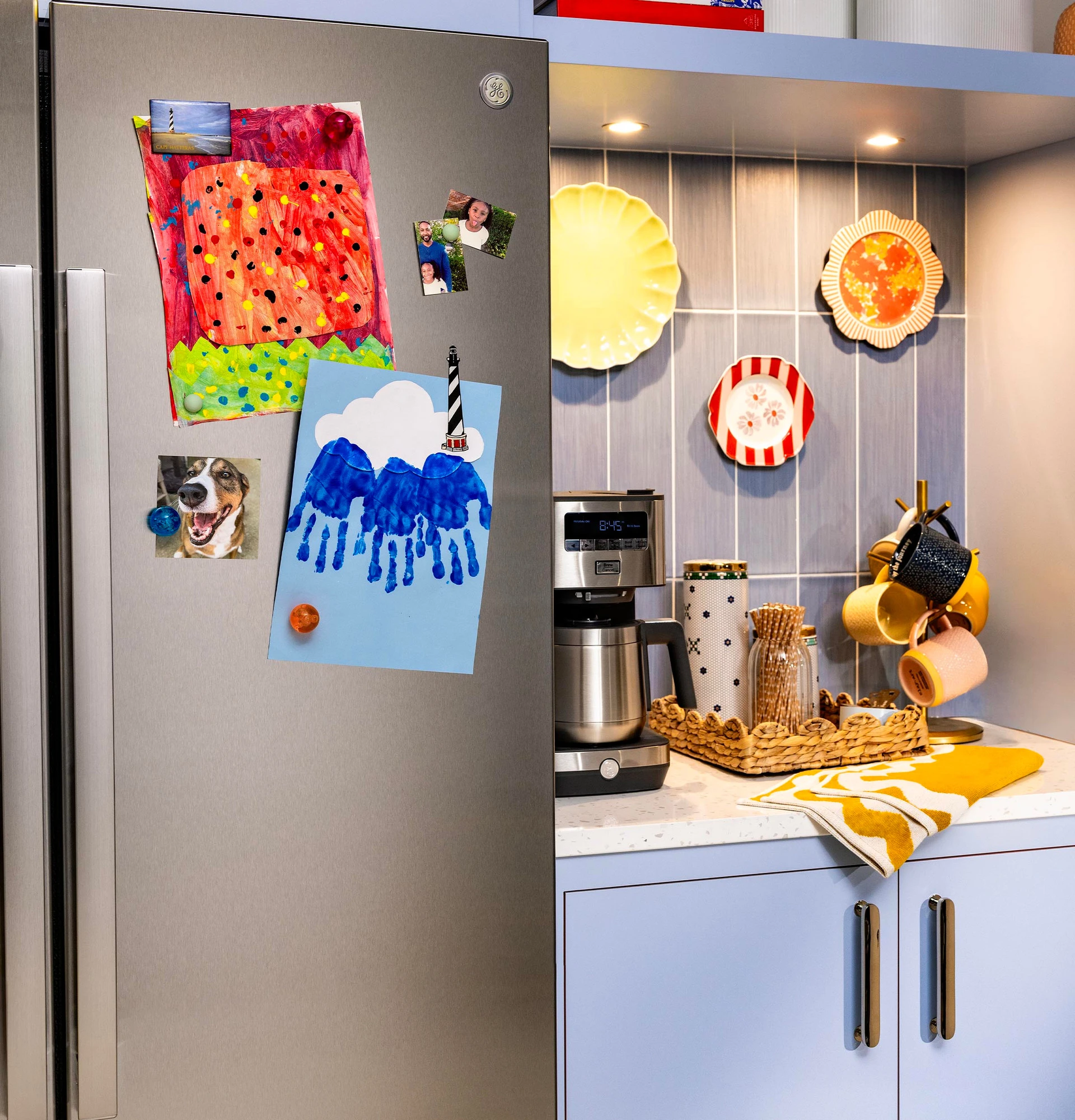 GE® 27.7 Cu. Ft. Side-By-Side Refrigerator with LED Light Walls and Extra Tall Dispenser view 28
