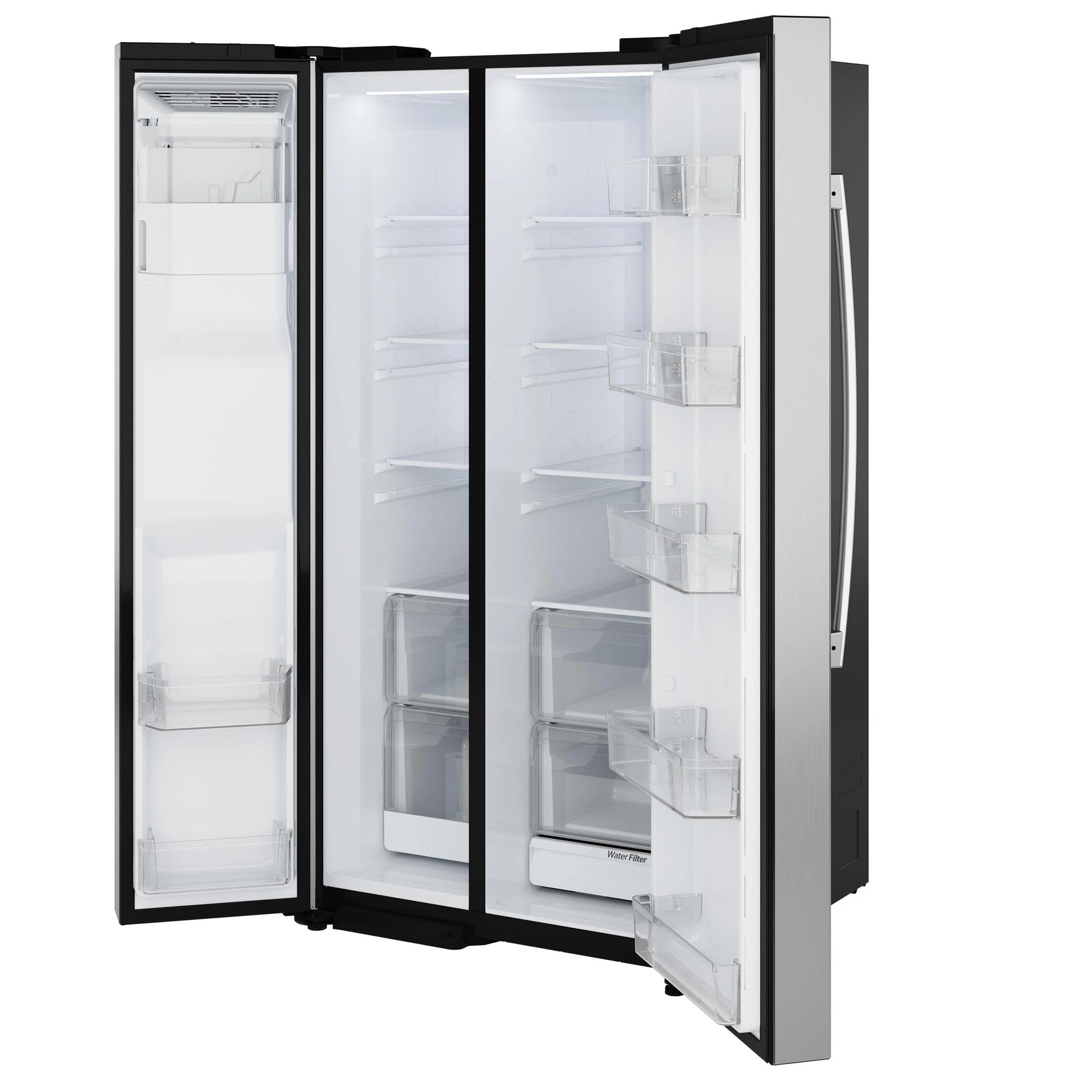 GE® 27.7 Cu. Ft. Side-By-Side Refrigerator with LED Light Walls and Extra Tall Dispenser view 81
