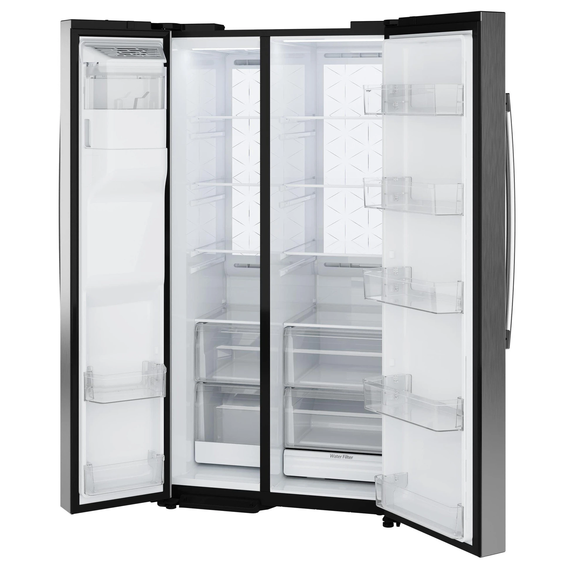 GE® 27.7 Cu. Ft. Side-By-Side Refrigerator with LED Light Walls and Extra Tall Dispenser view 82