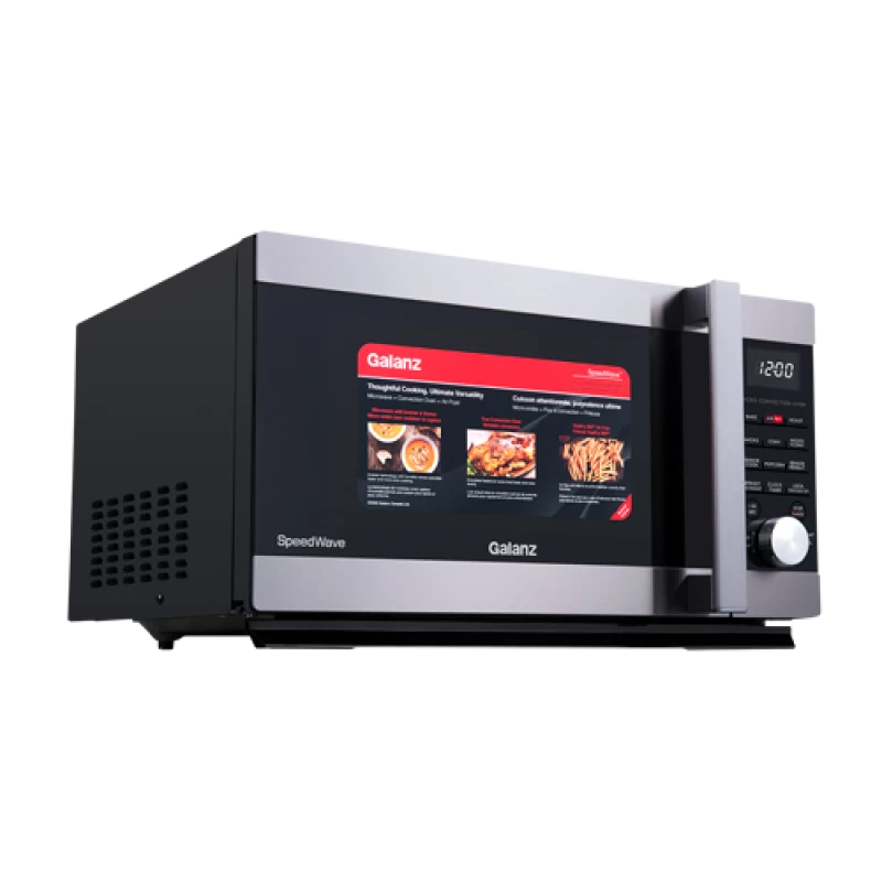 Galanz 1.2 Cu Ft SpeedWave™, 3-in-1 Air Fryer, Convection Oven and Microwave with Combi Speed Cooking Feature, Sensor Cook, Inverter, TotalFry 360™ Technology True Convection GSWWA12S1SA10