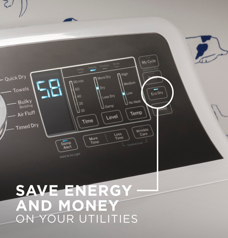 7.4 cu. ft. Capacity Electric Dryer with Up To 120 ft. Venting and Sensor Dry view 12