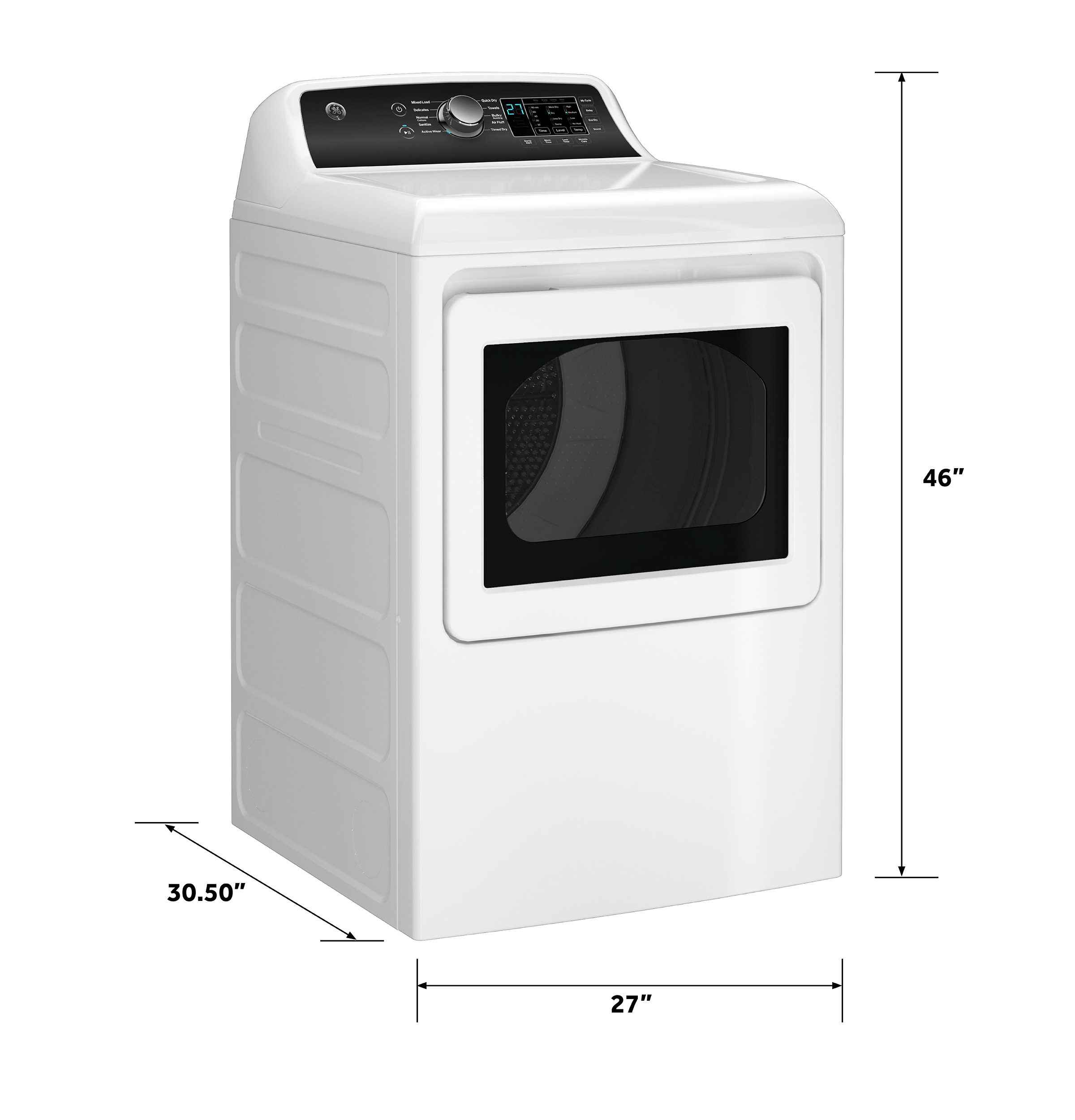 7.4 cu. ft. Capacity Electric Dryer with Up To 120 ft. Venting and Sensor Dry view 27