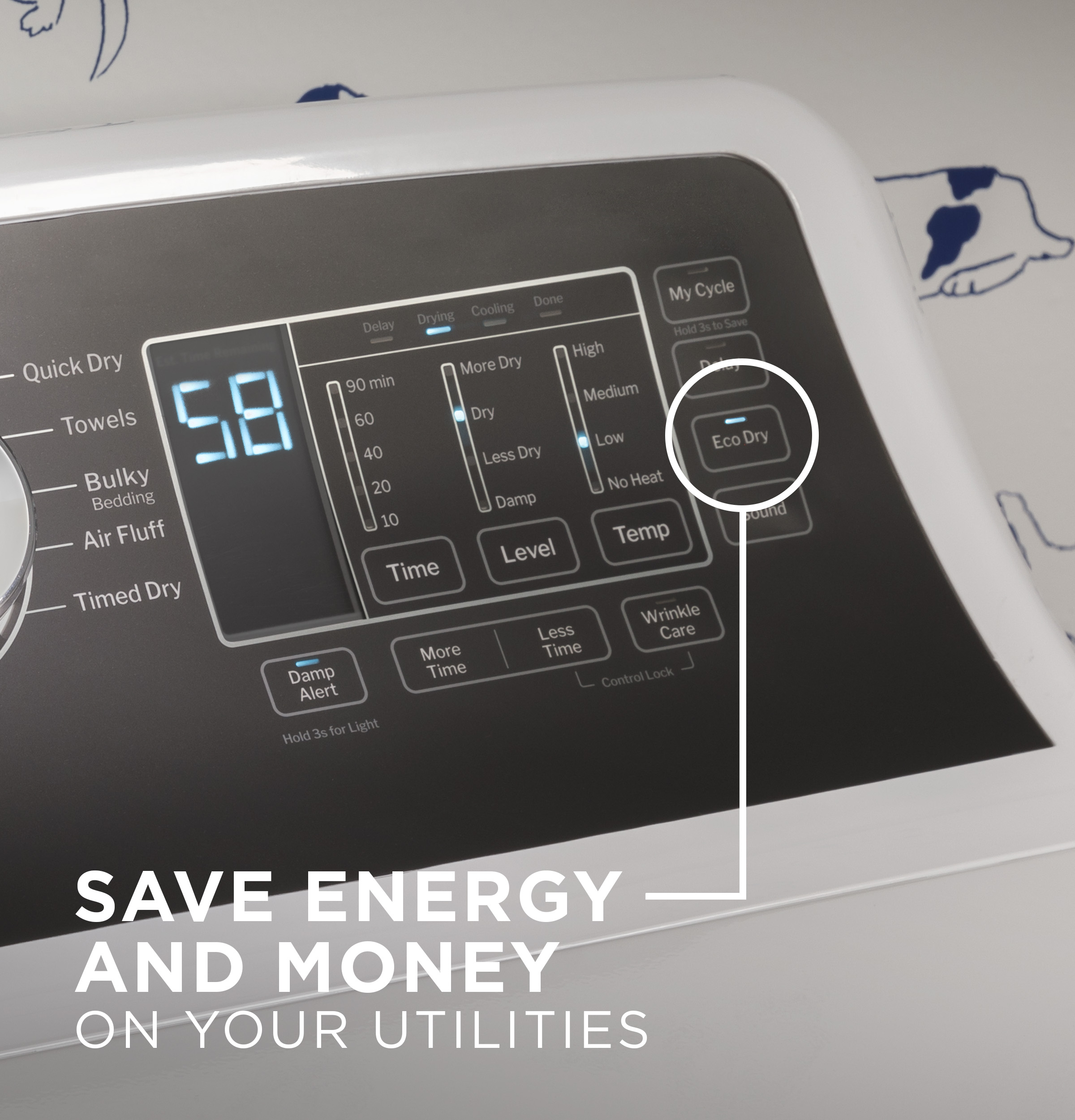 7.4 cu. ft. Capacity Gas Dryer with Up To 120 ft. Venting and Sensor Dry view 16