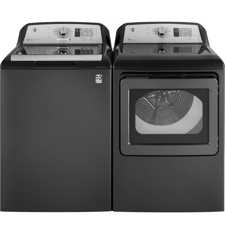 GE 7.4 cu. ft. Capacity aluminized alloy drum Electric Dryer with HE Sensor Dry Diamond Gray GTD65EBPLDG Picture 1
