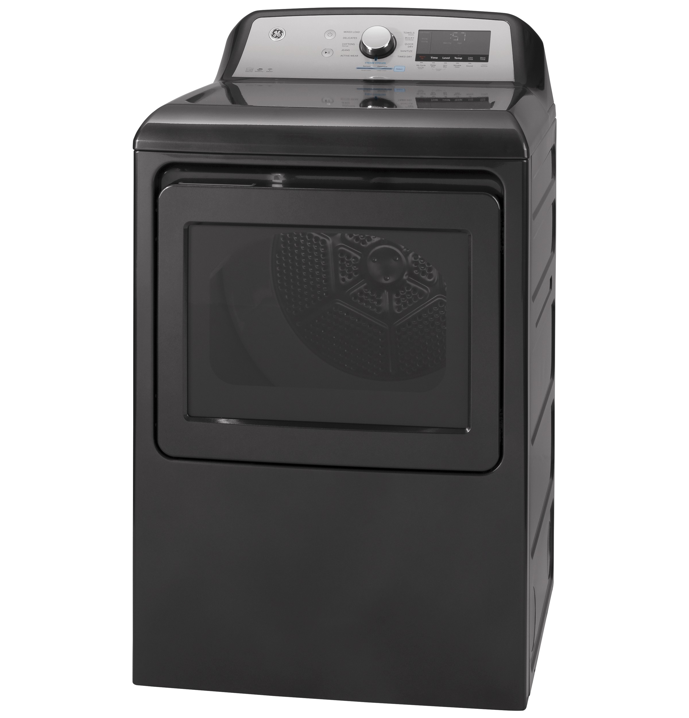 7.4 cu. ft. Capacity Smart aluminized alloy drum Electric Dryer with Sanitize Cycle and Sensor Dry GTD84ECPNDG