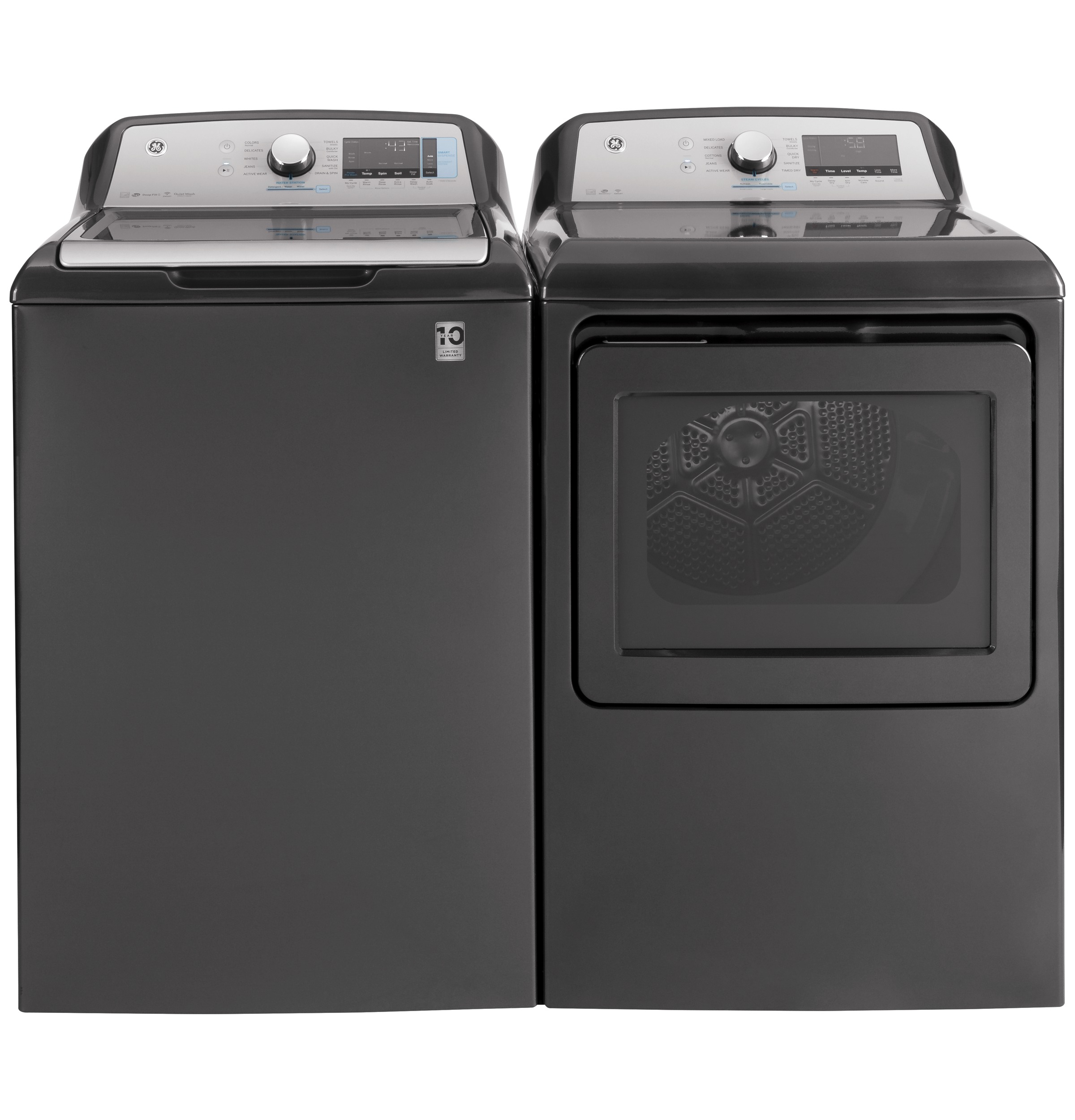 7.4 cu. ft. Capacity Smart aluminized alloy drum Electric Dryer with Sanitize Cycle and Sensor Dry GTD84ECPNDG