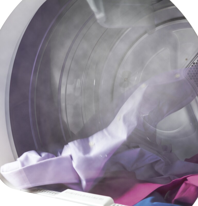 7.8 cu. ft. capacity electric dryer with stainless steel drum and steam GTD86ESPJMC
