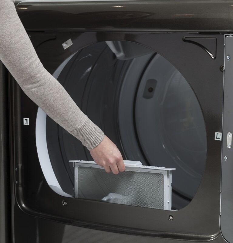 7.8 cu. ft. capacity gas dryer with stainless steel drum and steam GTD86GSPJMC