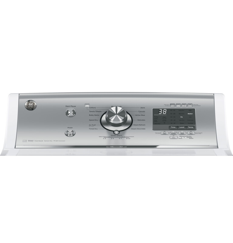 7.8 cu. ft. capacity gas dryer with stainless steel drum and steam GTD86GSSJWS