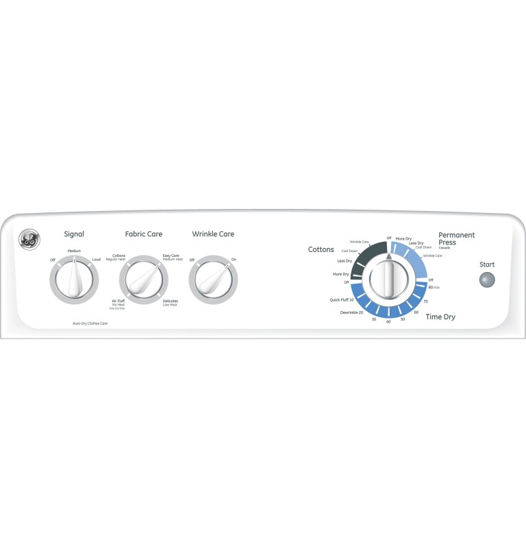 Long Vent 7.0 cu. ft. capacity Dura Drum electric dryer GTDL210EDWW, product image 2 of 6