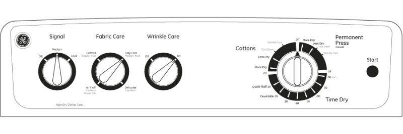 Long Vent 7.0 cu. ft. capacity Dura Drum electric dryer GTDL210EDWW, product image 5 of 6