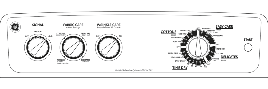 7.0 cu. ft. stainless steel capacity electric dryer with Sensor Dry GTDN500EMWS, product image 6 of 6
