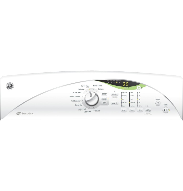 7.0 cu. ft. stainless steel capacity electric dryer with HE SensorDry GTDN550EDWW, product image 2 of 5