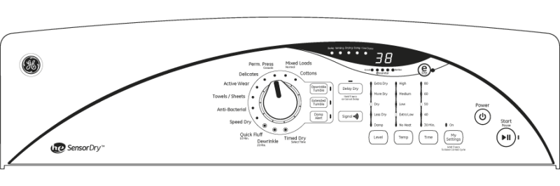 7.0 cu. ft. stainless steel capacity electric dryer with HE SensorDry GTDN550EDWW, product image 4 of 5