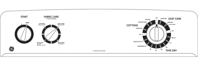 7.0 cu. ft. capacity DuraDrum electric dryer GTDP200EMWW, product image 4 of 4