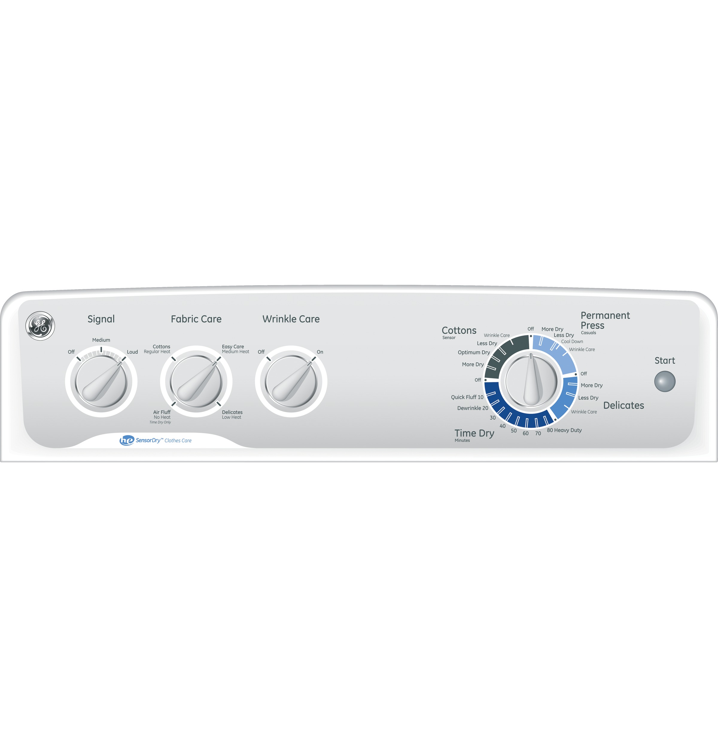 7.0 cu. ft. capacity Dura Drum electric dryer with HE SensorDry GTDP490EDWS