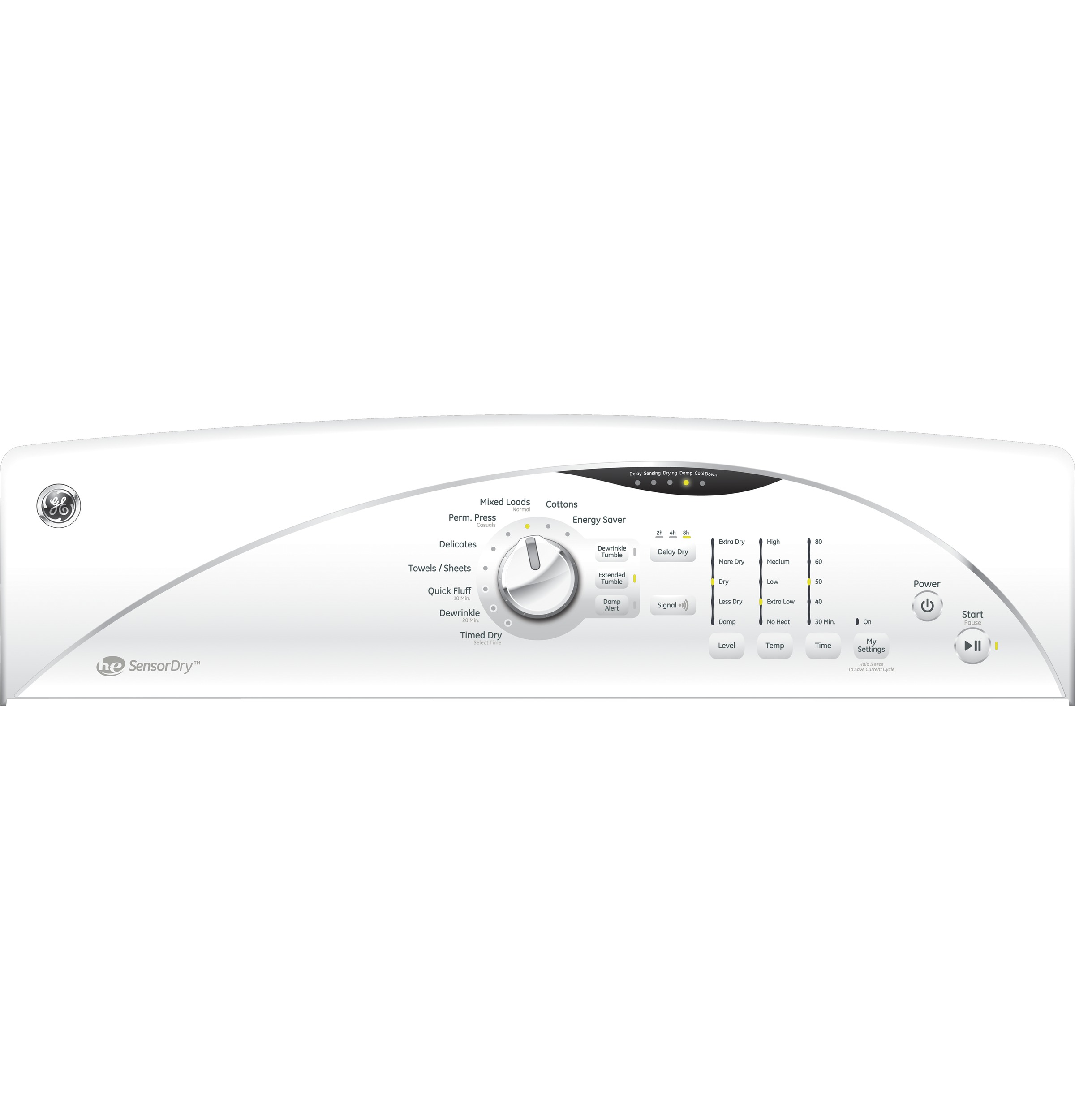 7.0 cu. ft. capacity Dura Drum electric dryer with HE SensorDry GTDP520EDWW, product image 2 of 5