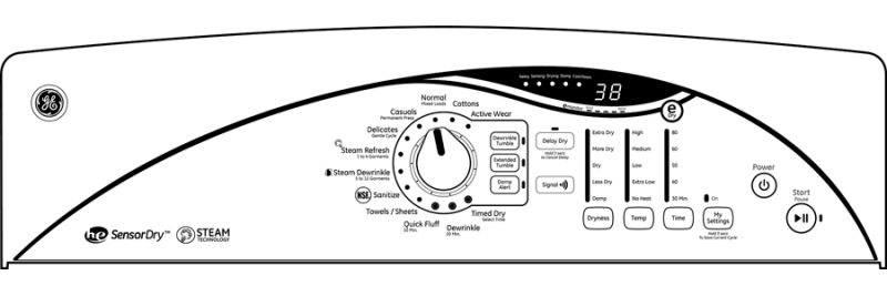 7.0 cu. ft. capacity gas dryer with steam and HE Sensor Dry GTDS560GFWS, product image 7 of 7