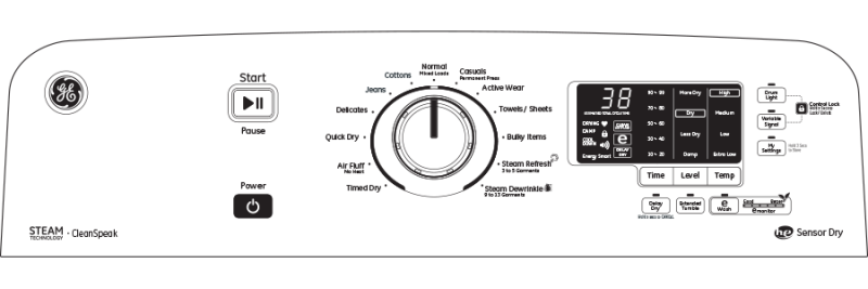 7.8 cu. ft. capacity gas dryer with stainless steel drum and steam GTDS820GDWS, product image 14 of 14