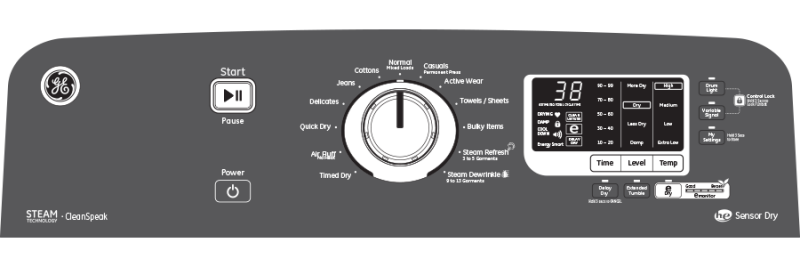 7.8 cu. ft. capacity gas dryer with stainless steel drum and steam GTDS825GDMC, product image 17 of 17