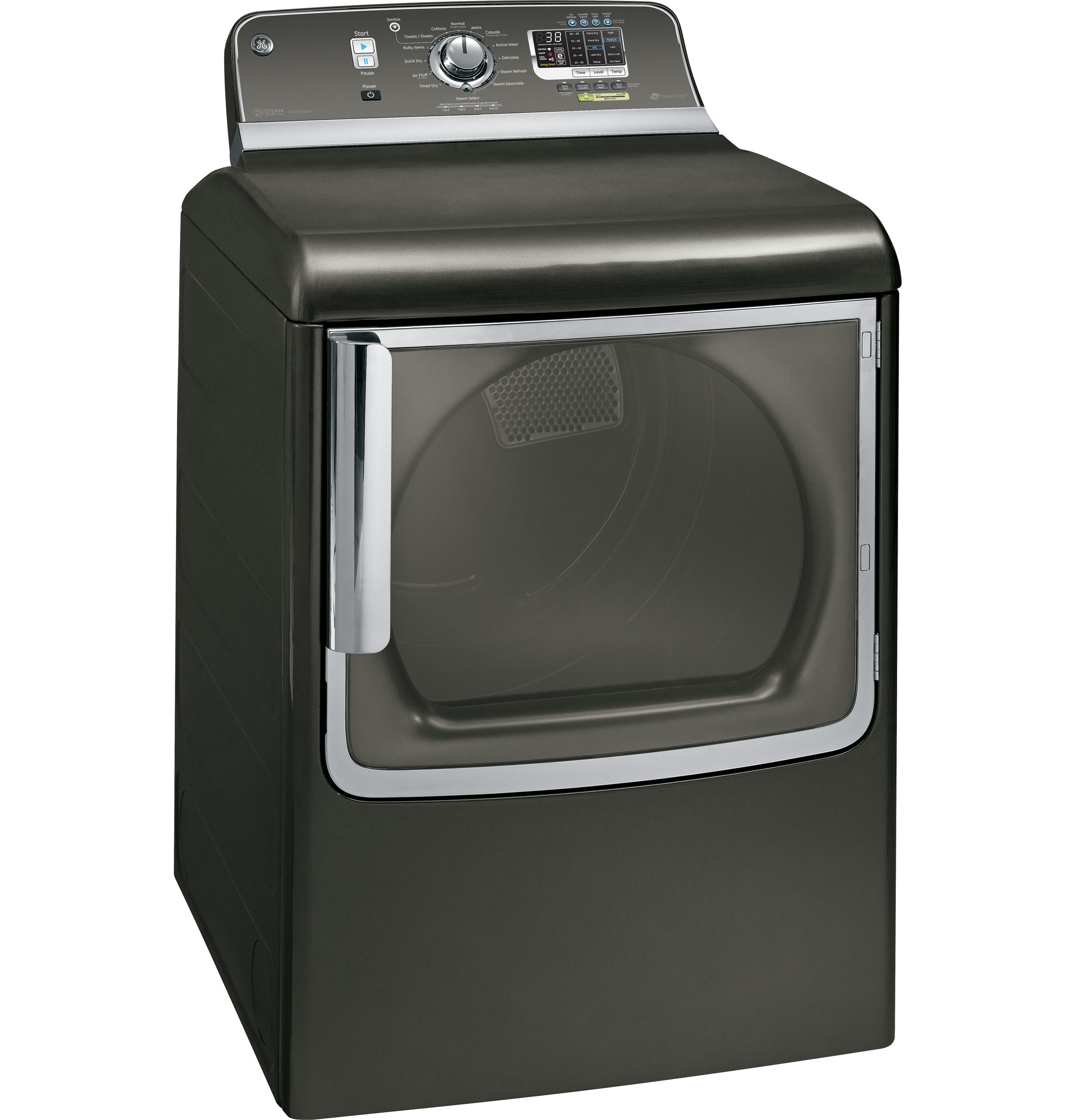 7.8 cu. ft. capacity gas dryer with stainless steel drum and steam GTDS855GDMC