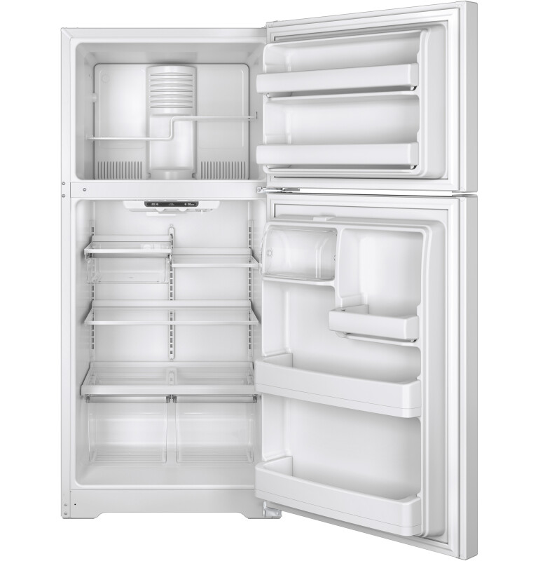 GE 18.2 Cu. Ft. Top-Freezer Refrigerator White GTE18ITHWW Picture 1