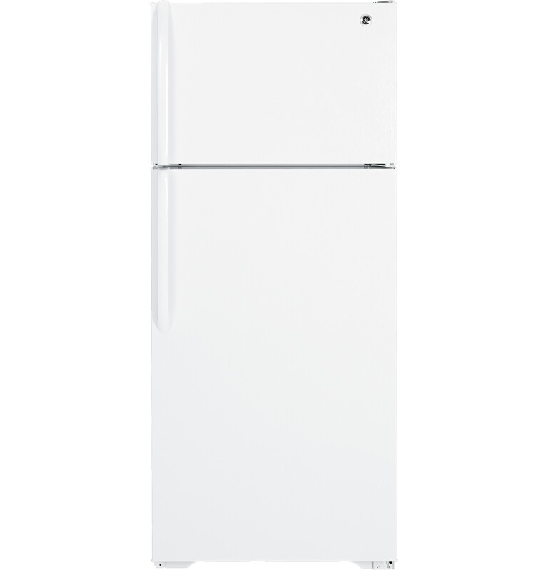 GE 18.1 Cu. Ft. Top-Freezer Refrigerator White GTH18GBDWW Picture 1