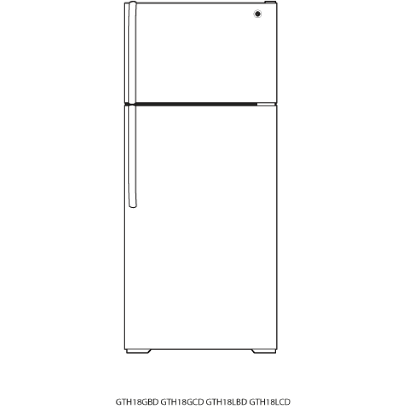 18.1 Cu. Ft. Top-Freezer Refrigerator GTH18GCDWW