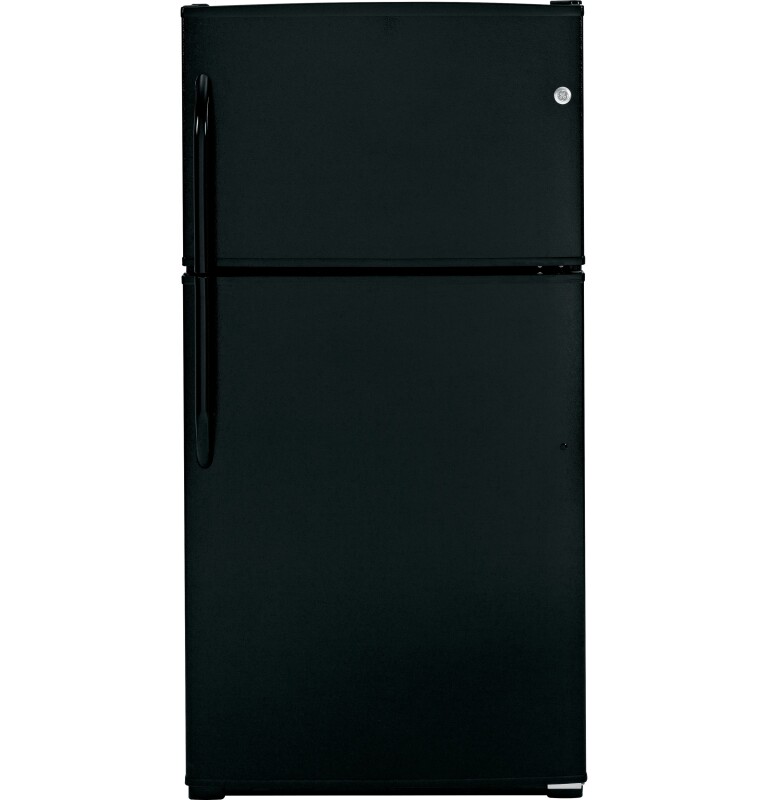 GE 21.0 Cu. Ft. Top-Freezer Refrigerator Black GTH21GBEBB Picture 1