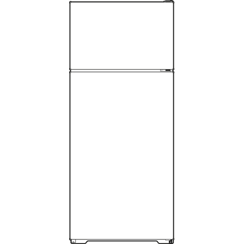 18.1 Cu. Ft. Top-Freezer Refrigerator GTN18CBEWW, product image 6 of 7