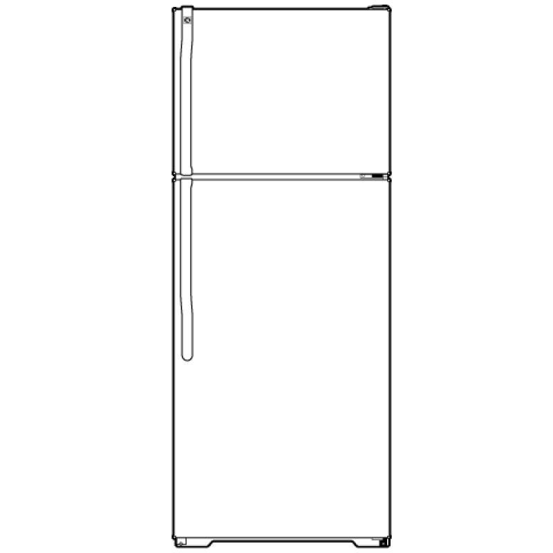 14.9 Cu. Ft. Top-Freezer Refrigerator GTS15BBRRWW, product image 2 of 3