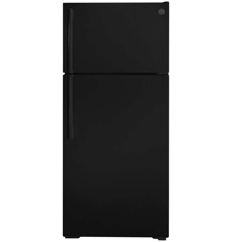 GE 16.6 Cu. Ft. Top-Freezer Refrigerator Black GTS17DTNRBB Picture 1