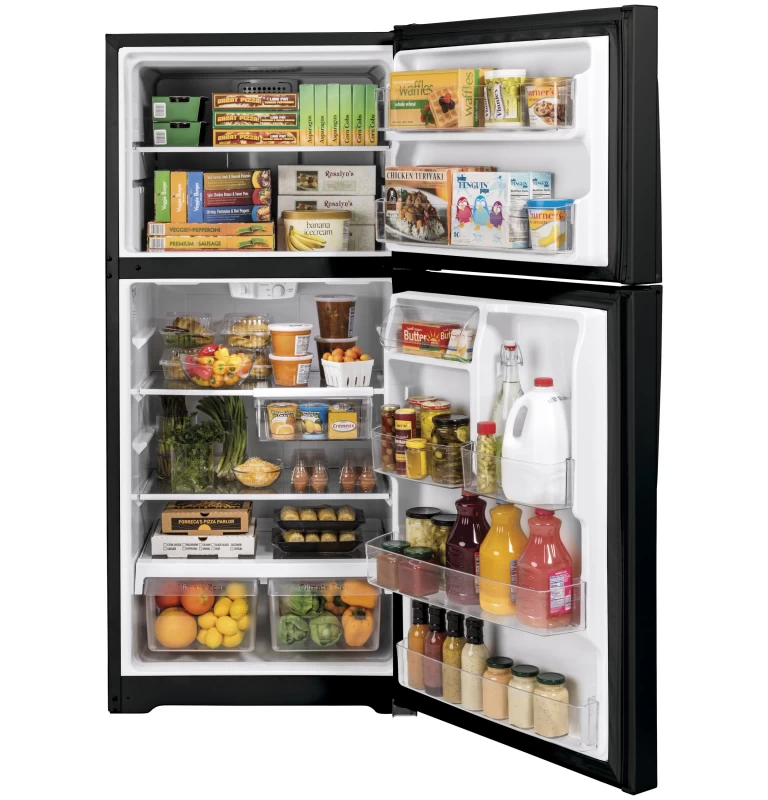BOSS CKM FREEZER HOT TOP 黒 GE 19.2 cu. ft. Top Freezer Refrigerator in Black, Garage