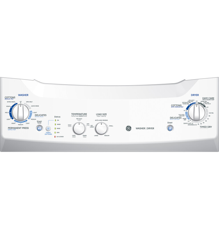 Unitized Spacemaker 3.4 DOE cu. ft. stainless steel Washer and 5.9 cu. ft. Electric Dryer GTUN275EMWW