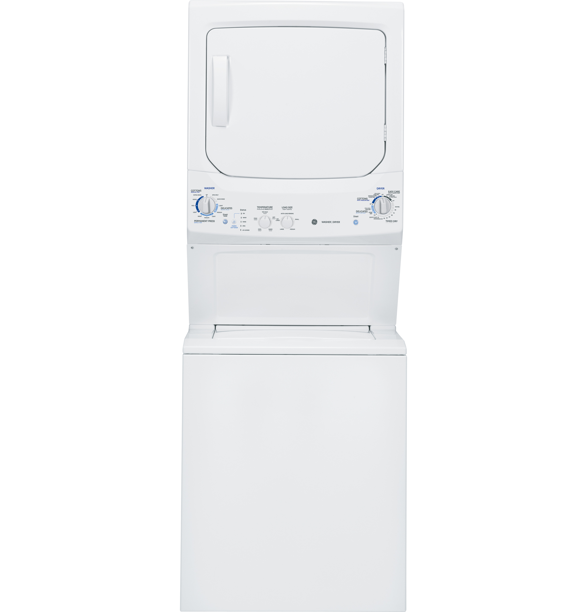 Unitized Spacemaker 3.4 DOE cu. ft. stainless steel Washer and 5.9 cu. ft. Gas Dryer GTUN275GMWW