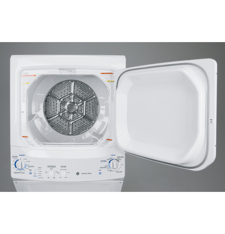 Unitized Spacemaker 3.2 DOE cu. ft. Washer and 5.9 cu. ft. Gas Dryer GTUP270GMWW