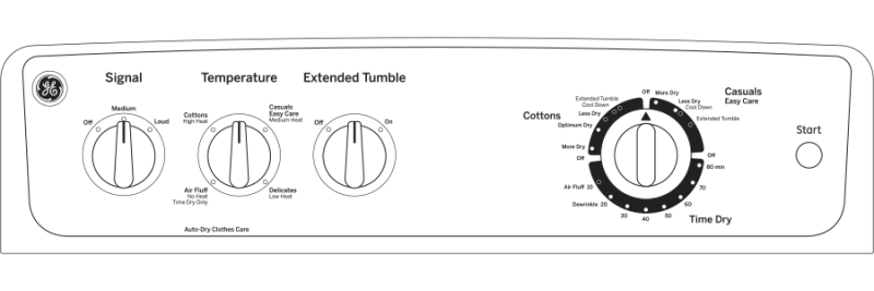 Long Vent 7.0 cu. ft. capacity Dura Drum electric dryer GTV21ESSJWW, product image 5 of 5