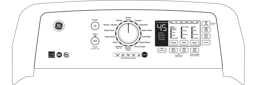 4.5 cu. ft. Capacity Washer with Stainless Steel Basket GTW685BSLWS