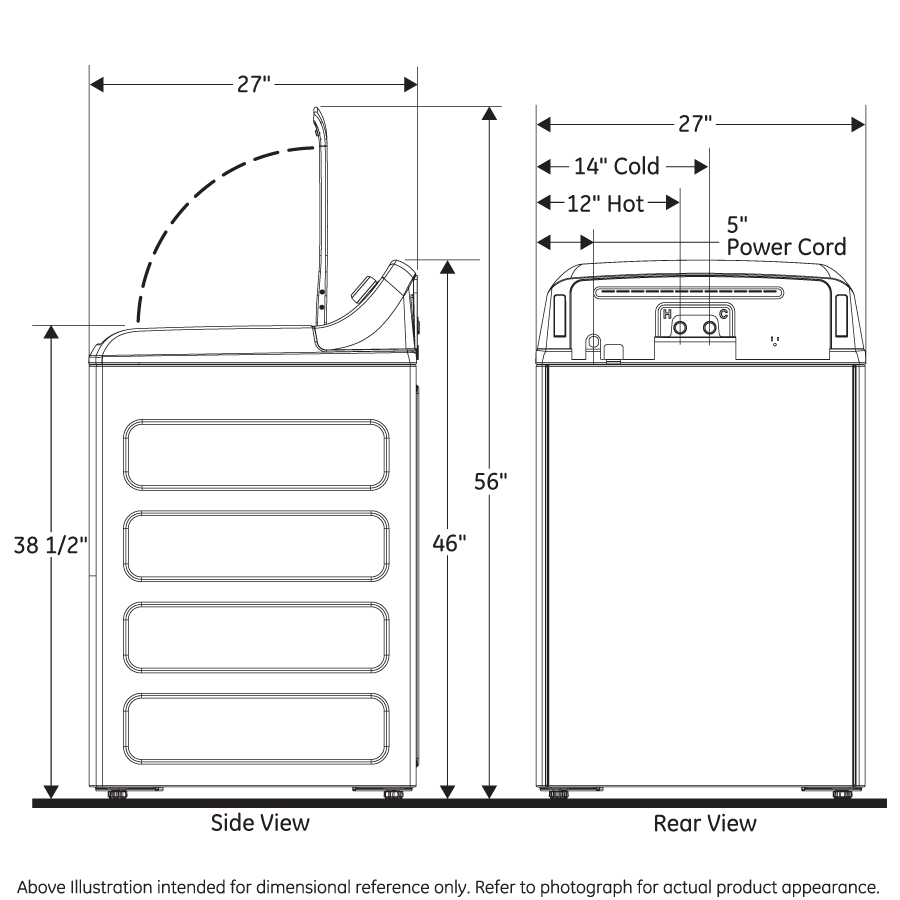 4.5 cu. ft. Capacity Washer with Stainless Steel Basket GTW685BSLWS