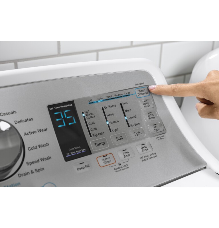 4.9 cu. ft. Capacity Smart Washer with Stainless Steel Basket GTW755CSMWS