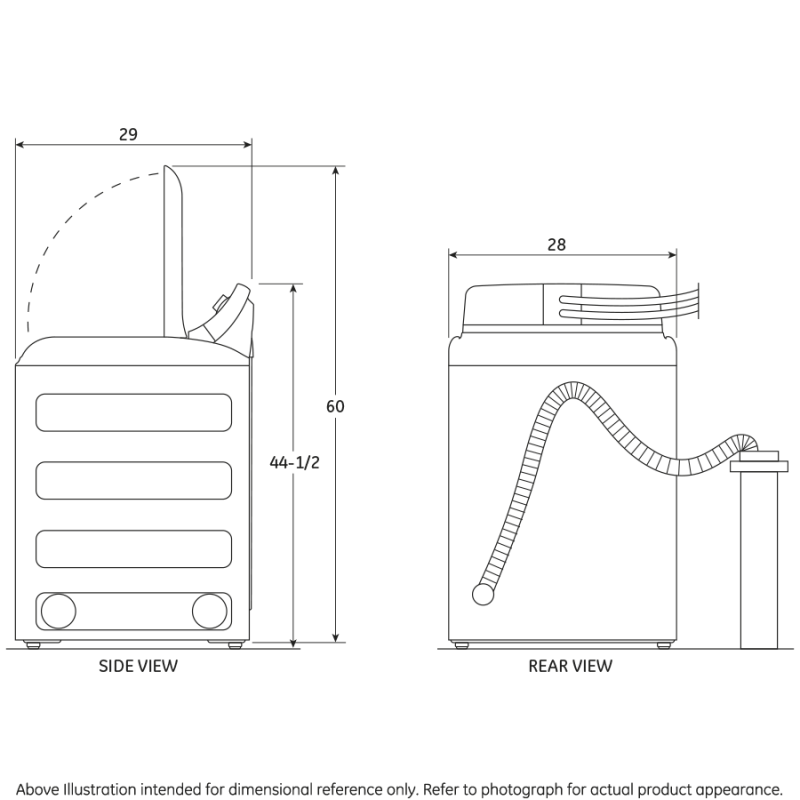 5.1 DOE cu. ft. capacity washer with SmartDispense Technology GTW860SSJWS