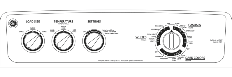 3.6 DOE cu. ft. stainless steel capacity washer GTWN3000MWS